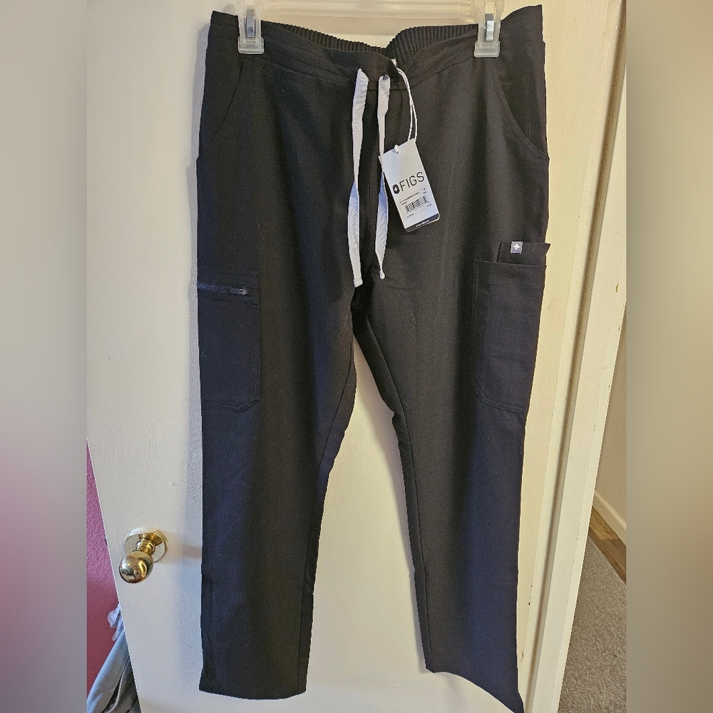 Figs Yola Skinny Pants Regular in Black Medium NWT